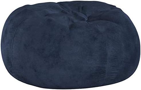 5-Foot High-Density Shredded Foam Bean Bag Chair – Cozy Comfort for Kids and Adults- Blue Solid