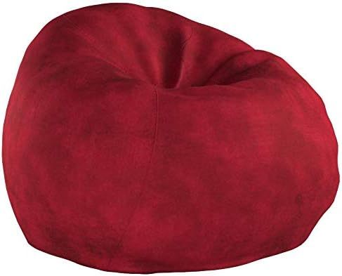 5-Foot High-Density Shredded Foam Bean Bag Chair – Cozy Comfort for Kids and Adults- Chinese Red