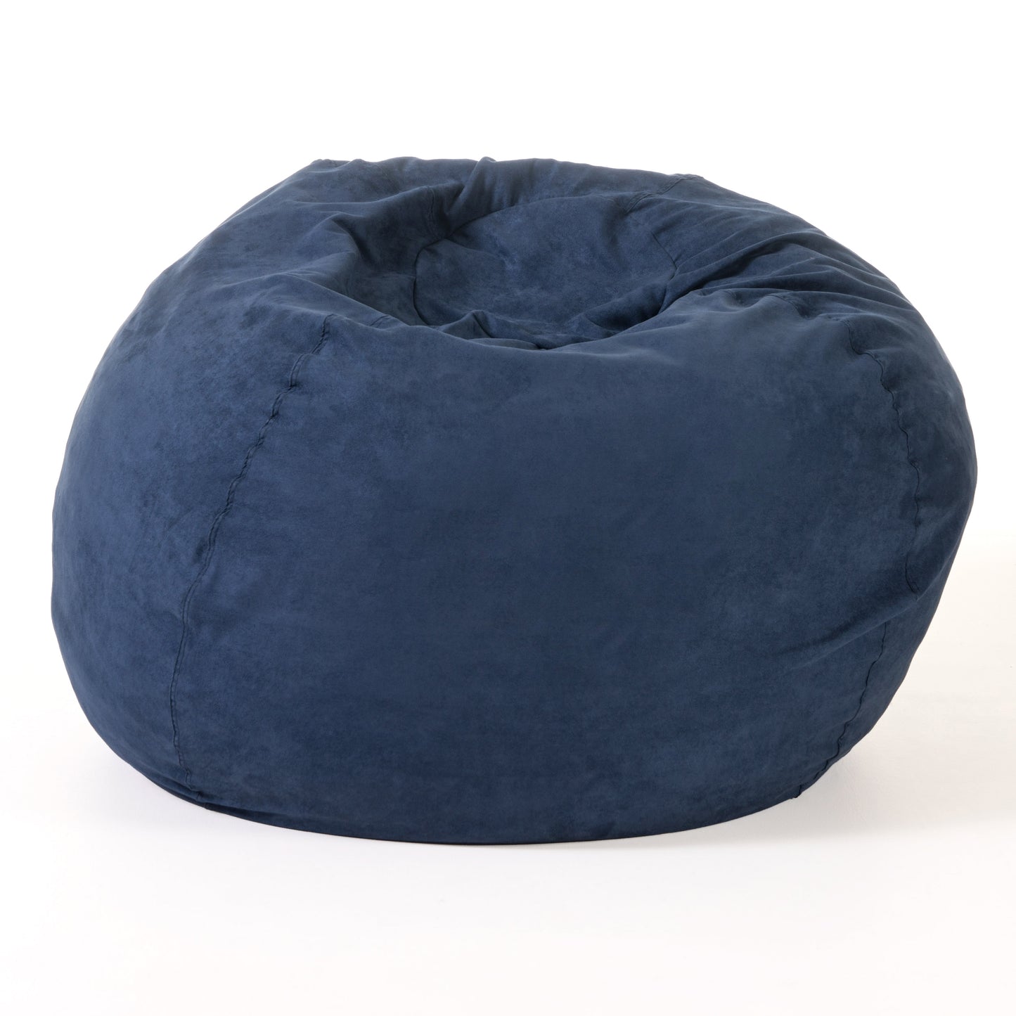 5-Foot High-Density Shredded Foam Bean Bag Chair – Cozy Comfort for Kids and Adults- Blue Solid