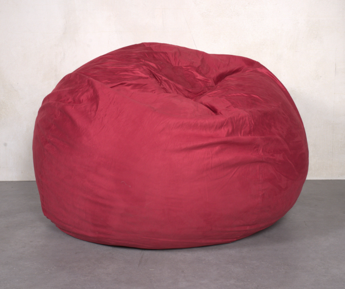 5-Foot High-Density Shredded Foam Bean Bag Chair – Cozy Comfort for Kids and Adults- Chinese Red